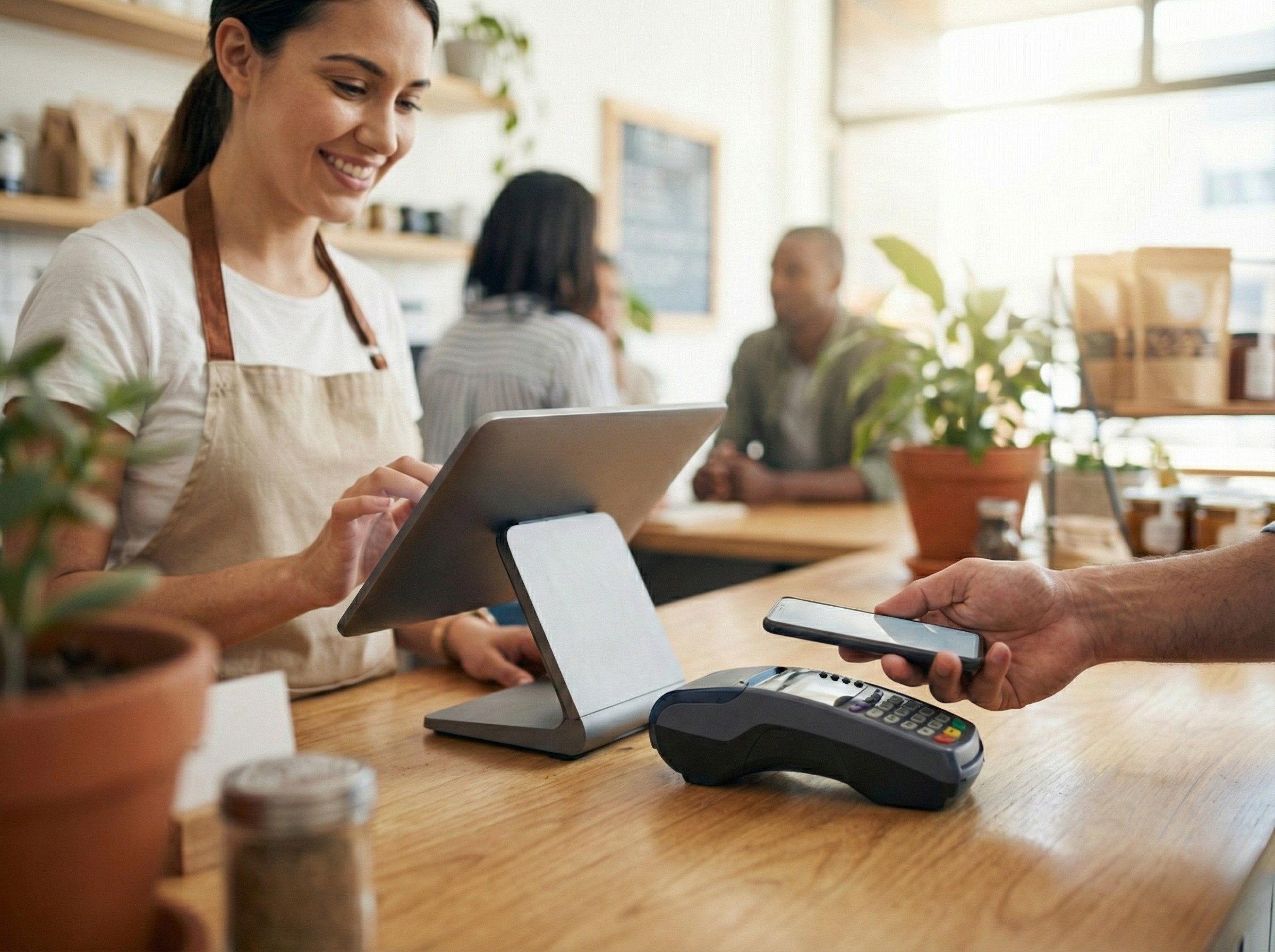 Cafe Counter Showing A Barista Using A Tablet-Based Point-Of-Sale System | Condor PH